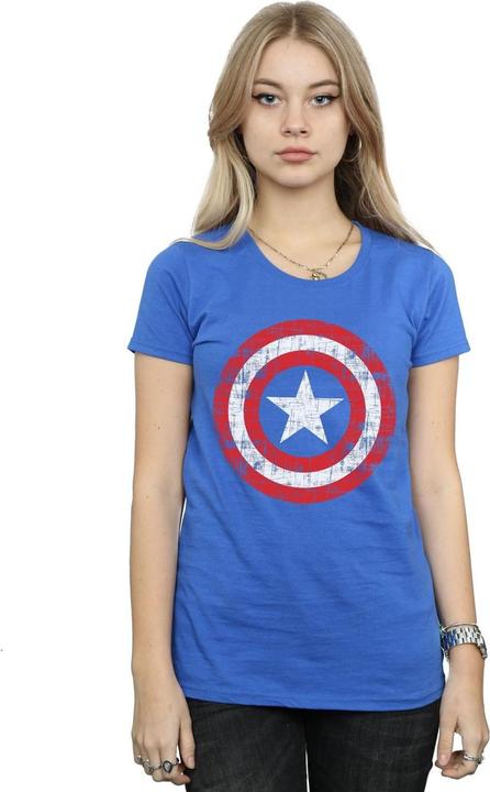 Produktbild Avengers Captain America Scratched Shield TShirt aus Baumwolle (XL)