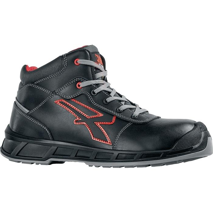 U-Power, Sicherheitsschuhe, Sicherheitsstiefel Sting Gr.45 schwarz-rot S3 CI SRC ESD EN20345 Leder U.POWER (S3, 45)