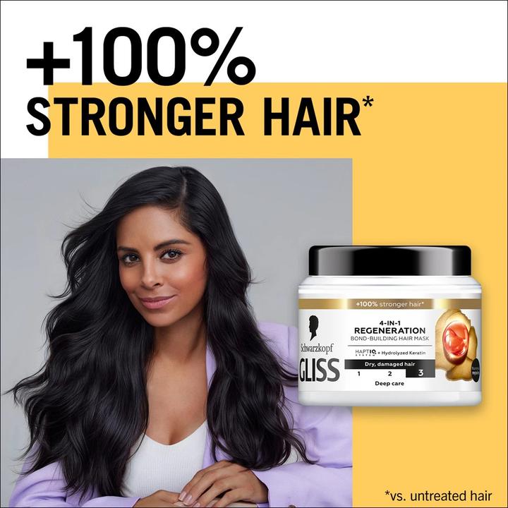 Produktbild Schwarzkopf Gliss Trt Aqua Revive Strengthening Hair Mask 4In1 Regenaration 400Ml (400 ml)