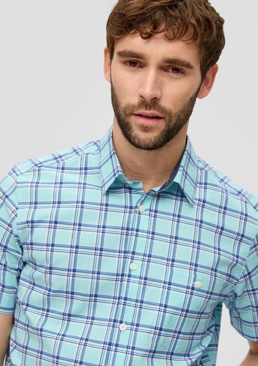 Immagine prodotto s.Oliver Hemd Regular: Gemustertes Kurzarmhemd mit Brusttasche (L)