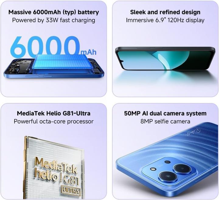 Immagine prodotto Xiaomi Redmi 15C (128 GB, Verde menta)