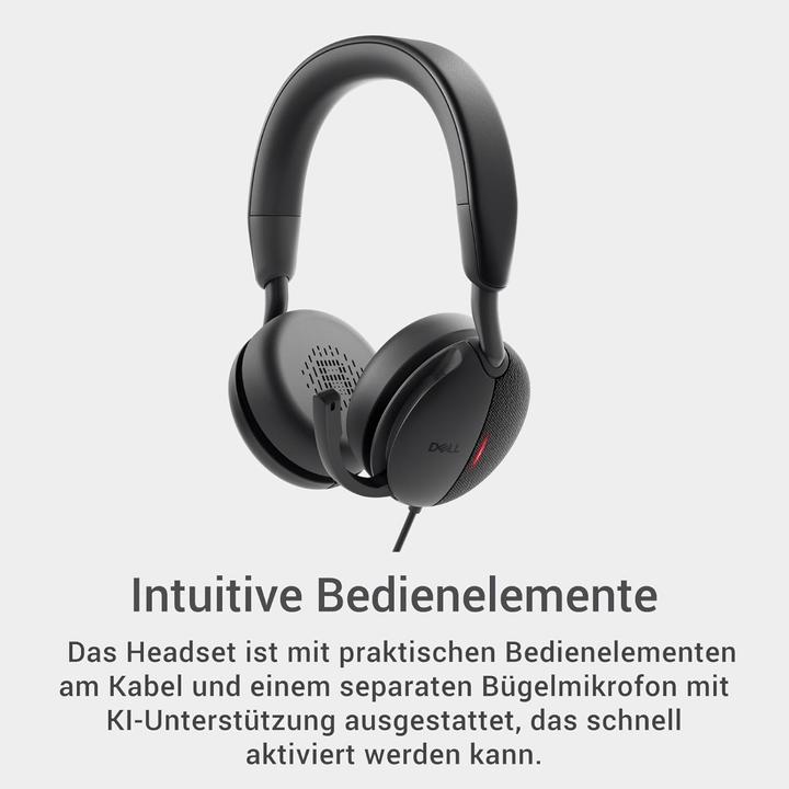 Actual product image Dell Pro Wired ANC Headset WH5024 (Cable, USB-C, Microsoft teams, Zoom)