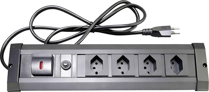 Actual product image Multibrackets Power strip CH 4 compartment, white, with switch (4x, CEE 7/3)