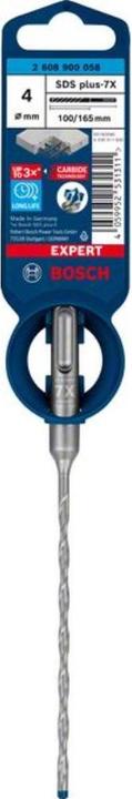 Image du produit Bosch Professional Zubehör Forets marteau Expert SDS plus-7X, 4 x 100 x 165 mm (4.0 millimètres)