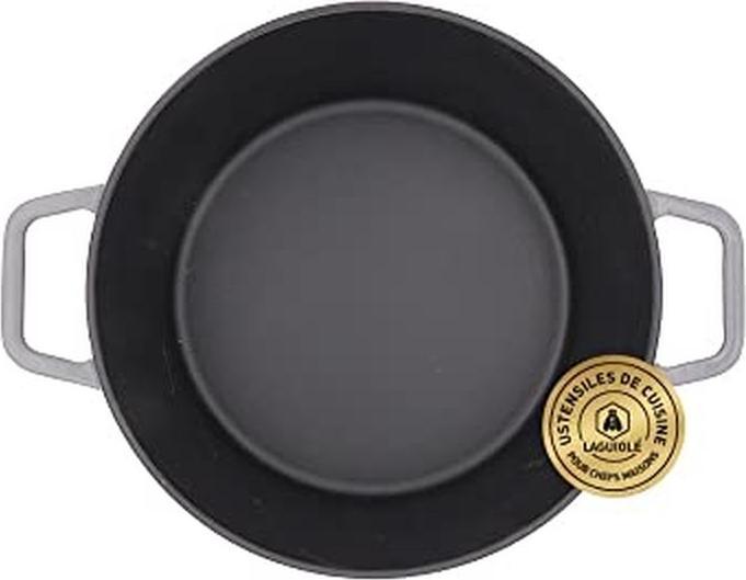 Image du produit Laguiole Cast iron stewpan enameled round grey 26 cm 48 l (Cocotte + faitout, Fonte)
