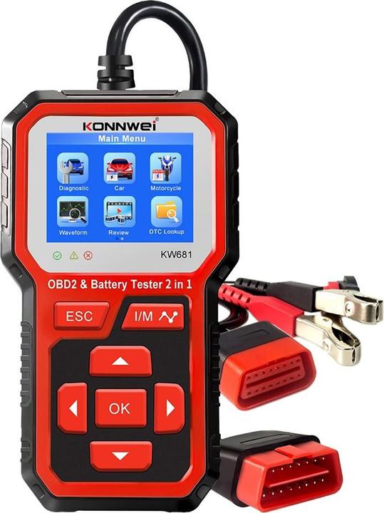 Produktbild Konnwei Diagnosemessgerät, OBD2-Scanner, Batterietester KW681