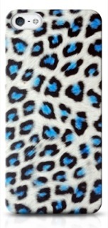 Produktbild Ultra Case Wild Cat Case für iPhone 5/5S/SE Leopardenmuster Weiss/Blau (Apple iPhone 5, Apple iPhone 5s)