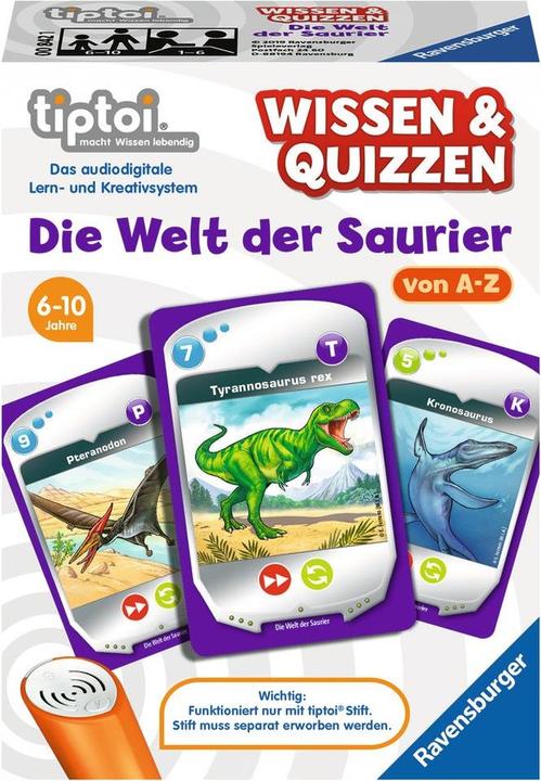 Produktbild tiptoi Wissen und Quizzen. Die Welt der Saurier (Deutsch, 6 - 10 Jahre)