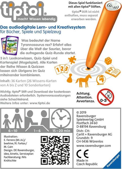 Produktbild tiptoi Wissen und Quizzen. Die Welt der Saurier (Deutsch, 6 - 10 Jahre)