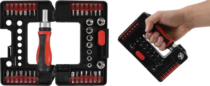 Actual product image BGS Bit / Socket Set with Ratchet Spinner Handle for Bits, reversible 38 pcs. (Allen screw)