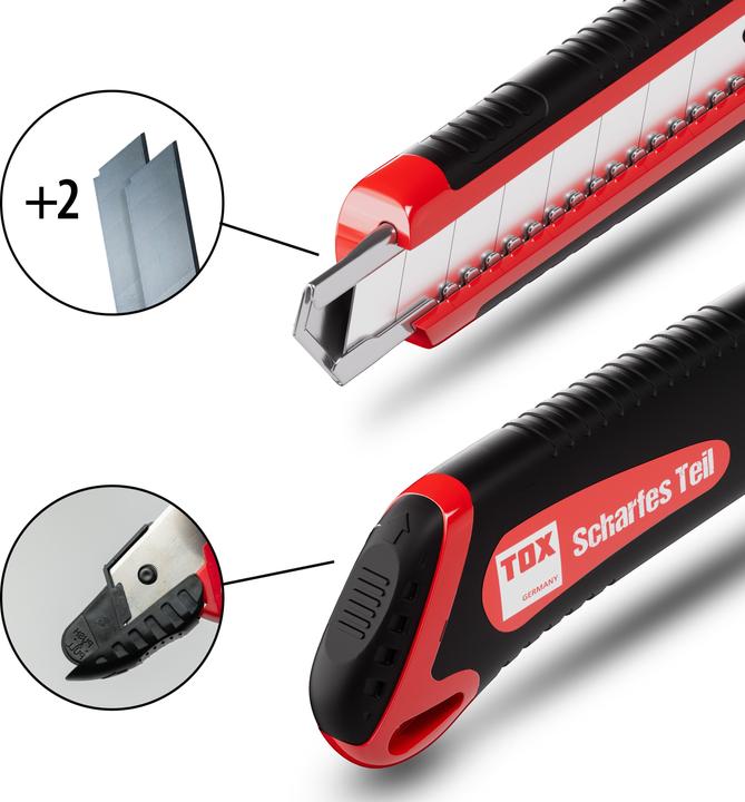 Image du produit Tox Cutter rouge "Objet tranchant" incl. 3 lames (Cutters)