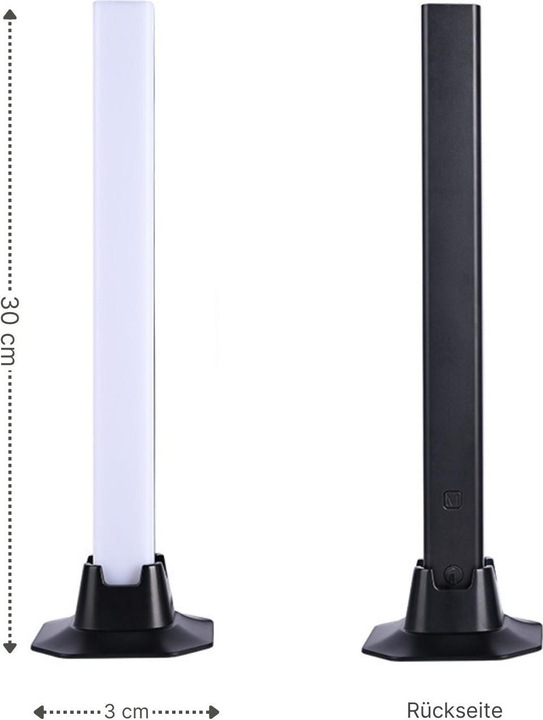 Produktbild Hermex 2er Set LED-Umgebungslicht Stehlampe Hintergrund-Beleuchtung Desktop-Licht