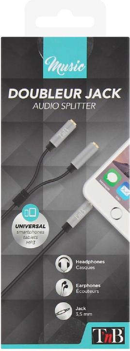 Productafbeelding T'nB DOUBLEUR JACK 3.5 M/V 20CM (NOIR/GRIS) (0.20 m)