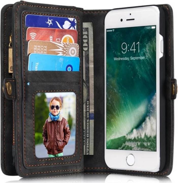 Produktbild Caseme Apple iPhone 8 Echtleder Portemonnaie Karten Hülle (Apple iPhone 8)