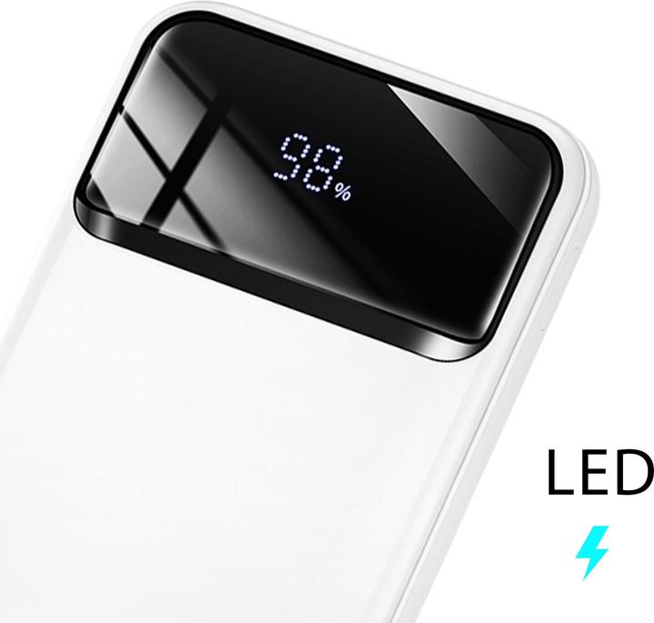 Actual product image Bwoo Ultra thin 22,5W 10000 mAh power bank, white (22.50 W, 37 Wh)