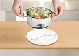 Image du produit Wenko Topfuntersetzer Mod. Marmor Glas, Ø 20 cm (1 x)