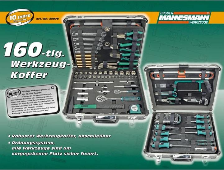 Produktbild Mannesmann Werkzeugkoffer (160 Teile)