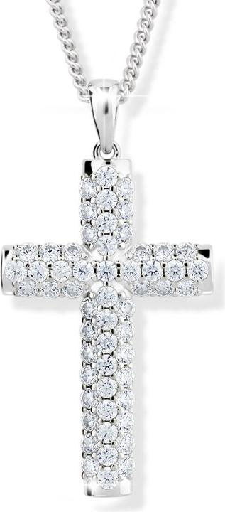 Produktbild Modesi Sparkling silver necklace Cross M00141 (Silber)