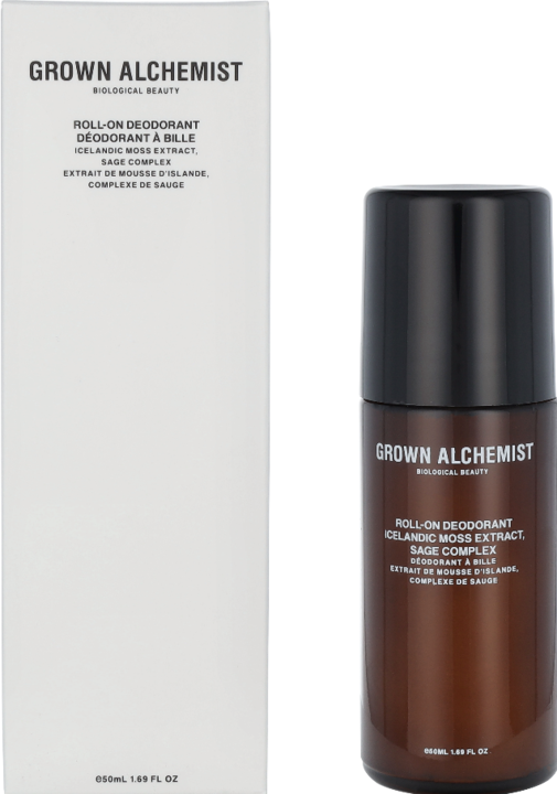 Actual product image Grown Alchemist BODY "Roll-On Deodorant" Icelandic Moss Extract, Sage Complex - Unisex (Roll-on, 50 ml)
