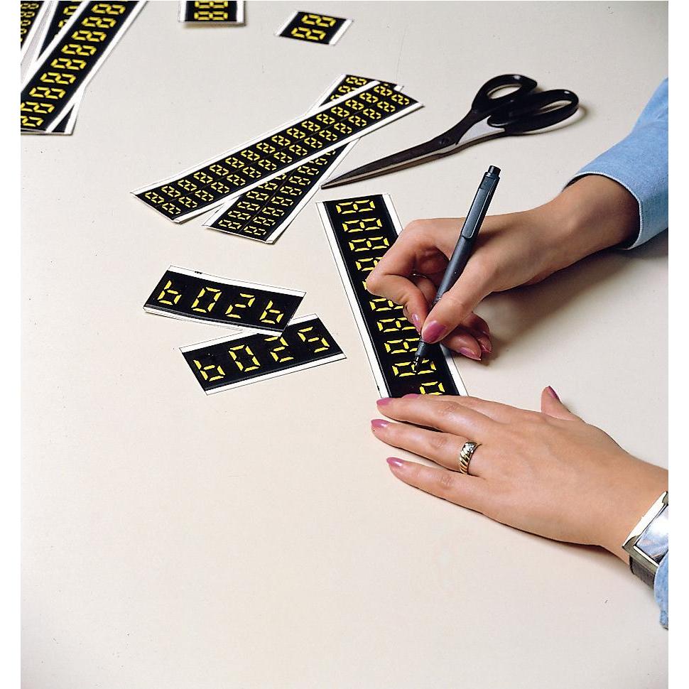 Brady B-500, E-N-15 BRL, Easy Number, 32 Zeichen pro Karte, Gelb auf Schwarz, Höhe Schriftzeichen (E-N-15-BRL)