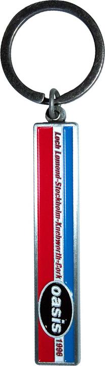 Actual product image Oasis 1996 Tour Horizontal Stripe Keyring