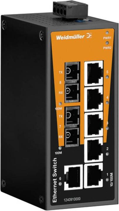 Actual product image Weidmüller Network switch IE-SW-BL08-6TX-2SCS (6 Ports)