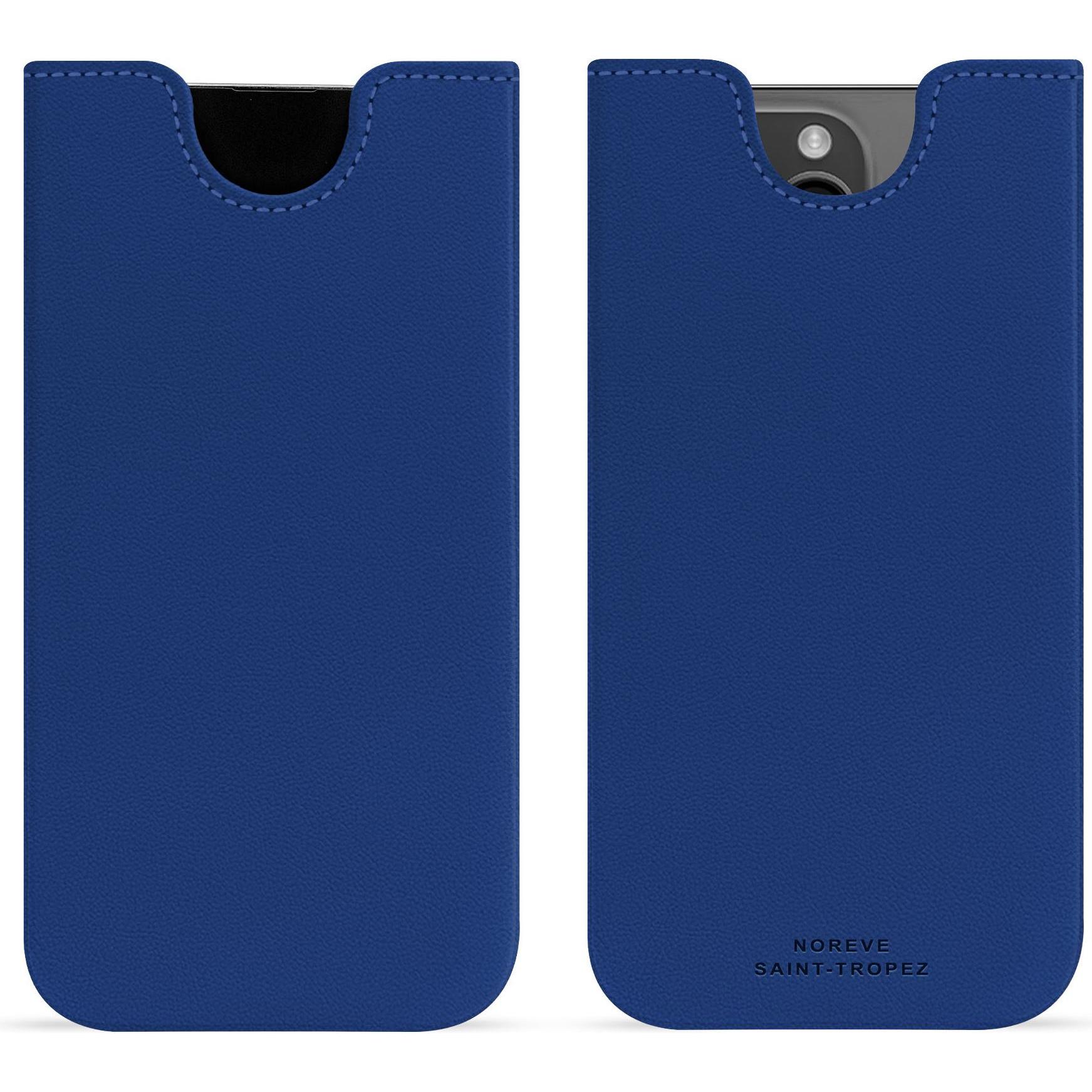 Noreve Lederschutzhülle (Apple iPhone 15 Pro Max), Smartphone Hülle, Blau