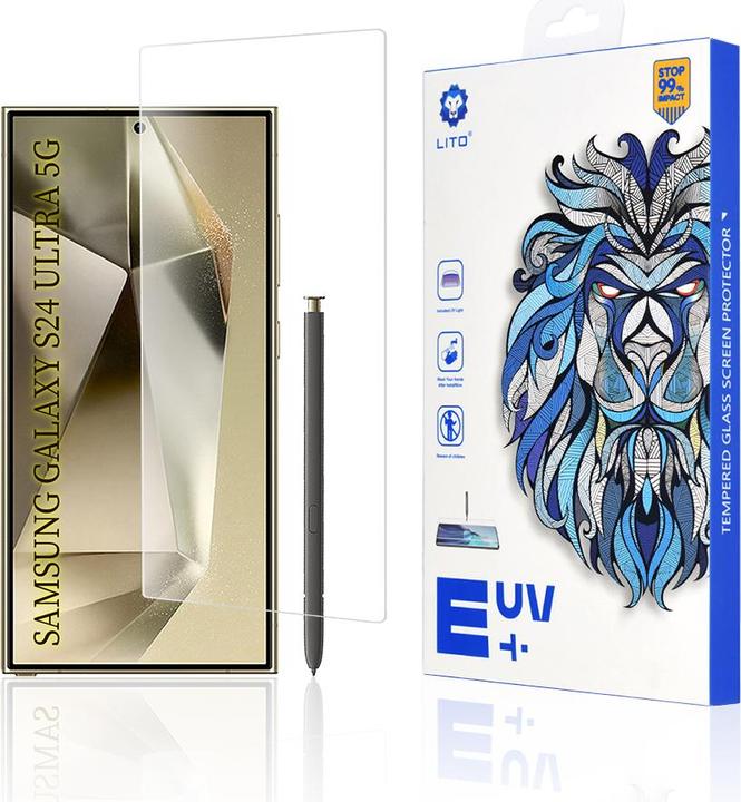 Lito - 3D UV Glass - Samsung Galaxy S24 Ultra / S25 Ultra - Clear (1 Stück, Samsung Galaxy S24 Ultra)