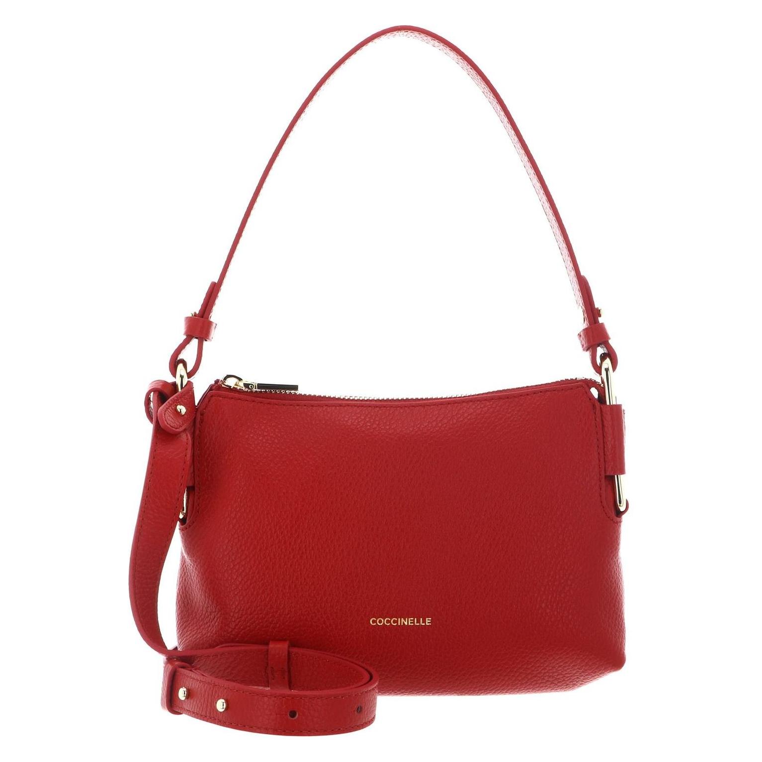 Coccinelle, Damen, Handtasche, Rebekka Mini Bag Grained Leather, Rot