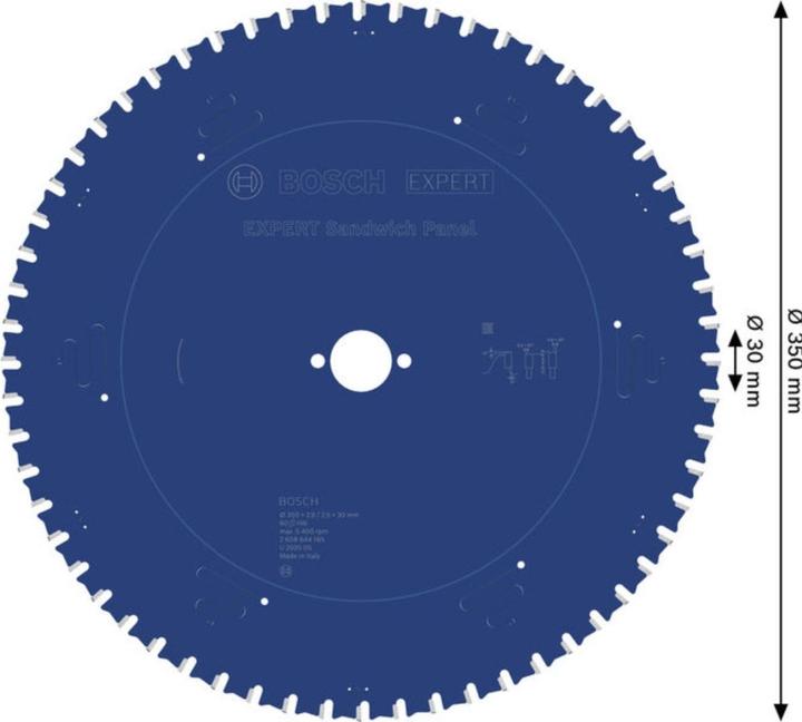 Produktbild Bosch Professional Zubehör Kreissägeblatt Expert for Sandwich Panel, 350 x 30 x 2,9 mm, 60
