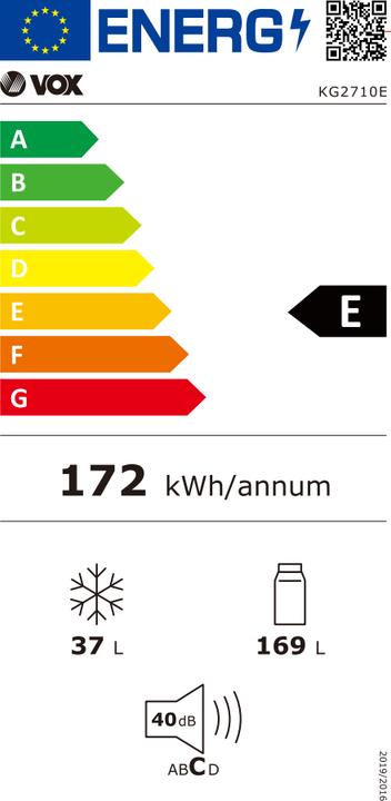 Energie-Label Vox KG 2710 E (270 l)