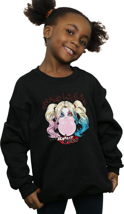 Actual product image Girls Harley Quinn Mad Love Sweatshirt (104)