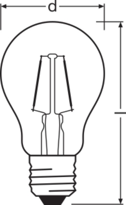 Produktbild Osram Vintage 1906 Led Classic A (E27, 2.50 W, 220 lm, 1 x, F)