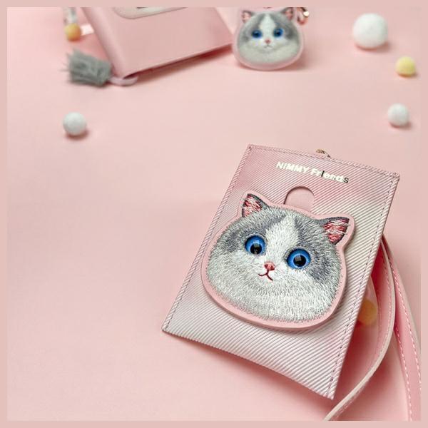 Actual product image iLike Nimmy card wallet pink Big Eyed Pet 2.0 Cat