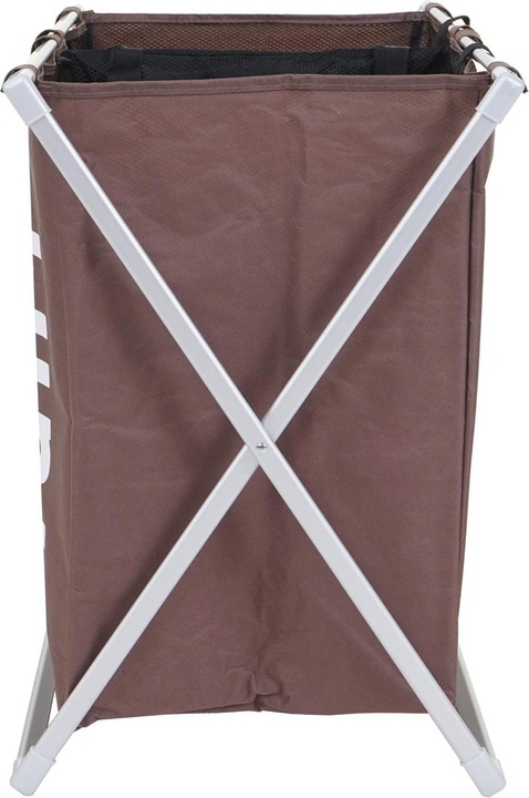 Actual product image Swisshandel24 Laundry Bin, Laundry Laundry Sorter Laundry Basket, 2 compartments foldable 58x59x37cm 127l - brown (127 l)