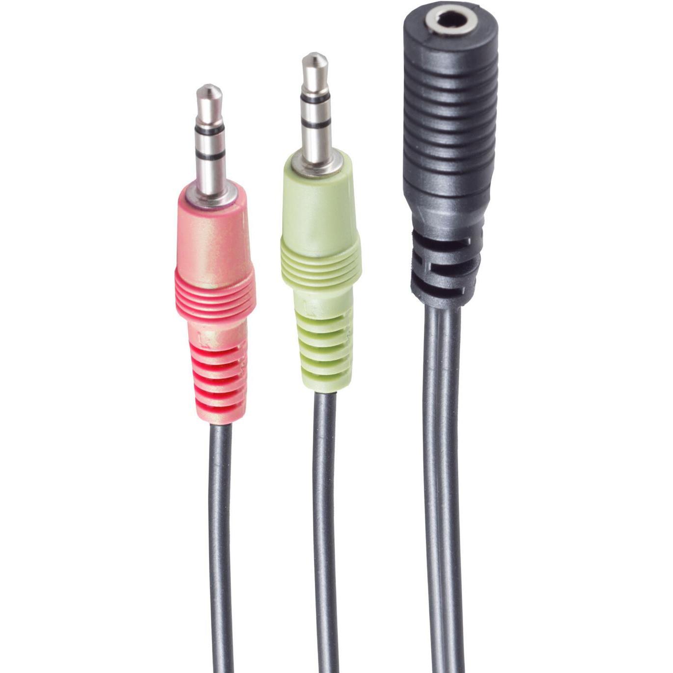 Shiverpeaks SHVP BS14-05040 - Audio Kabel 2x 3-pol Klinkenstecker auf 4-pol Buchse 0.15 (Netzwerk Zubehör), Netzwerk Zub...