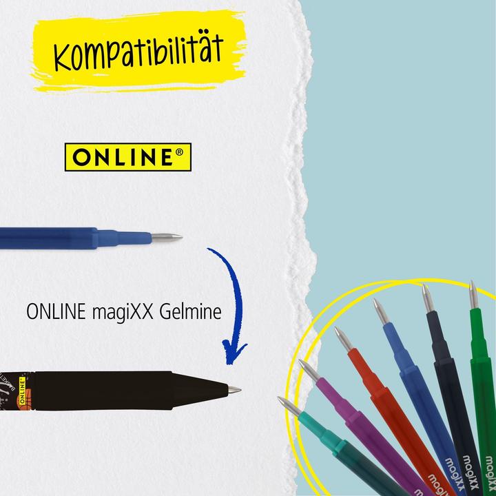 Image du produit Online 6er Pack Gelpen magiXX Fun Girls gemischt (Bleu, 6x)