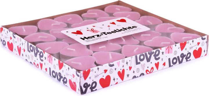Produktbild Pajoma Teelichter in Herzform Pink, 50 Stk (50 Stk.)