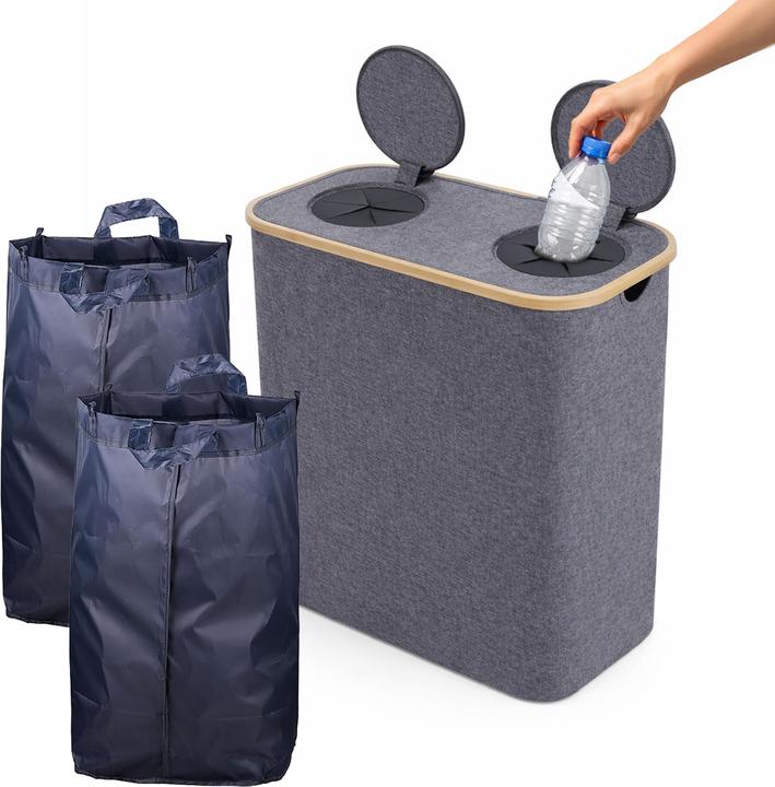 Produktbild Relaxdays Pfandflaschen-Sammelbehälter 2 Fächer (140 l)