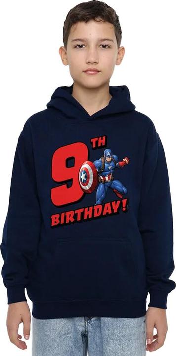 Produktbild Captain America Kapuzenpullover Zum Überziehen 9 Geburtstag (128)