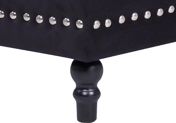 Produktbild Beliani Hocker Samtstoff mit Stauraum schwarz LORETTO