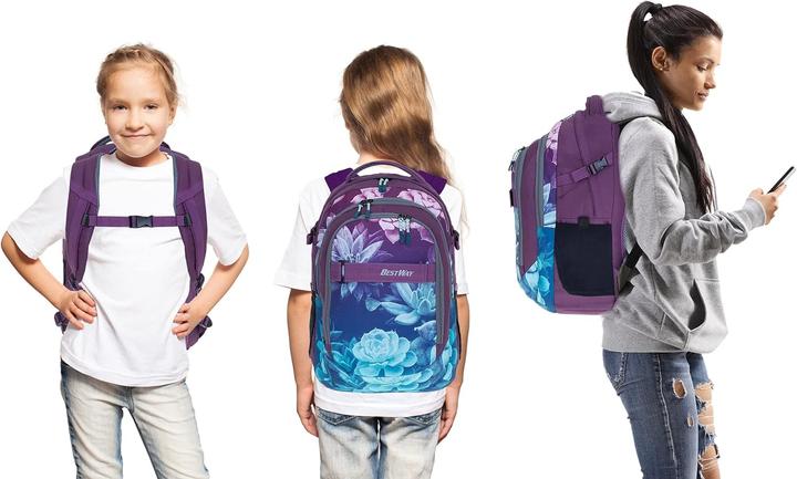 Actual product image Bestway School Backpack, Dark Flower 5821 (26 l)