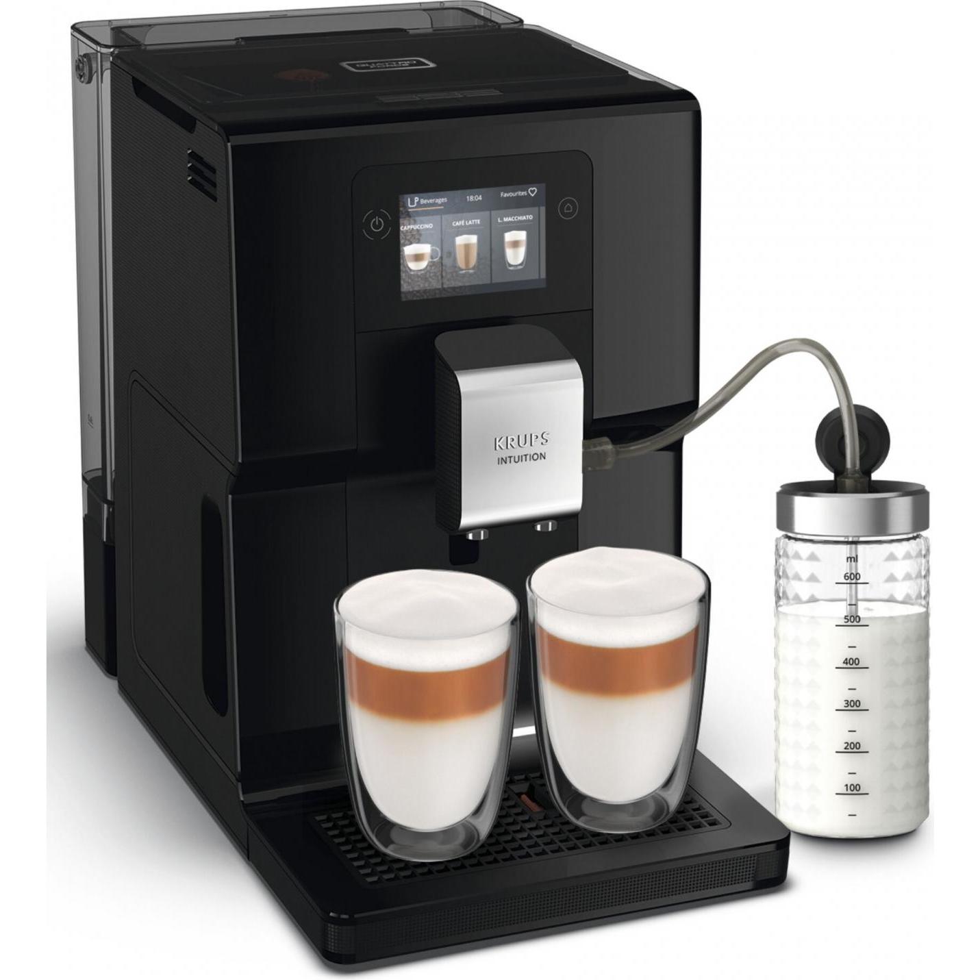 Krups Nero Intuition Preference (Incluso Contenitore Del Latte) Macchina Da Caffè Completamente Automatica, Macchina Da Caffè Automatica,