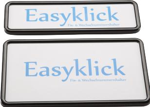 Easyklick Nummernrahmen Hochformat 8x30 + 16x30 Set schwarz glanz (Hochformat)