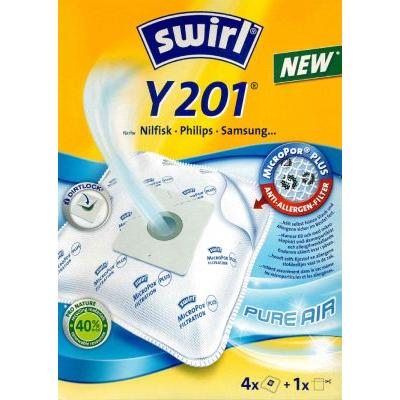 Swirl Staubsaugerbeutel Y201 MicroPor Plus für Nilfisk, Philips und Samsung Staubsauger, Staubsaugerbeutel