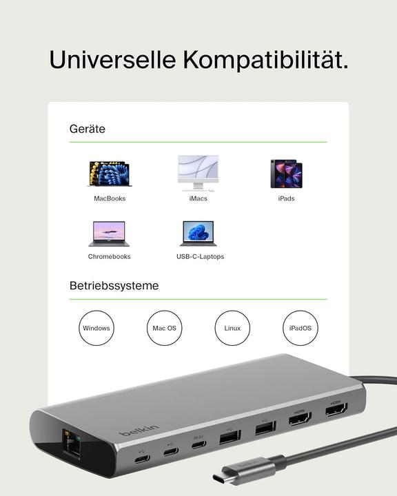 Produktbild Belkin INC015BTSGY-CZ (USB-C, 1 Port)