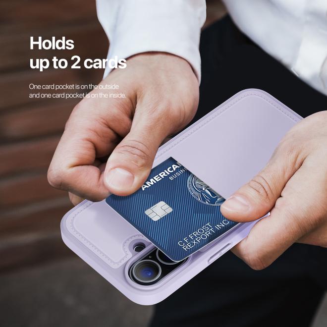 Image du produit Dux Ducis Étui pour iPhone 16 avec emplacement pour carte - Violet (Apple iPhone 16)