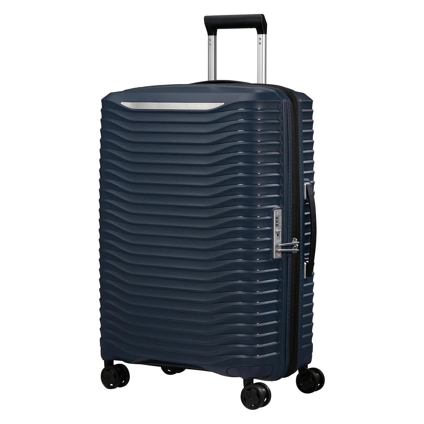 Samsonite, Koffer, Reiskoffer - Upscape Spinner 4 Wiel 68/25 Uitbreidbaar Blue Nights, Blauw, (83 l)