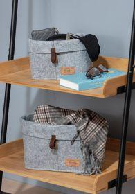 Actual product image Wenko Filz-Korb Mod. Feli M Aufbewahrungskorb mit umklappbarer Krempe