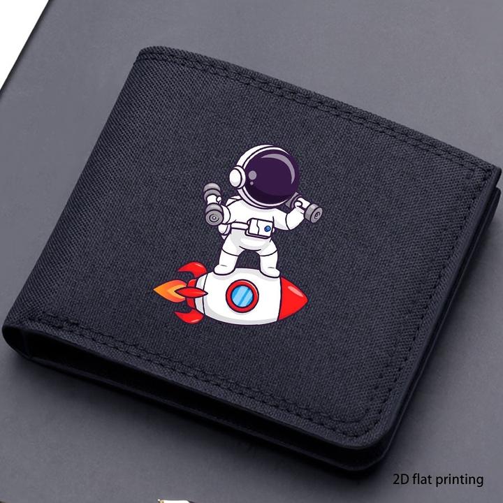 Actual product image Only-Bags.Store 1pc Leichtes, tragbares Kreditkartenetui, Münzfach, perfektes Geschenk, 2D Flachdruck, schwarzes